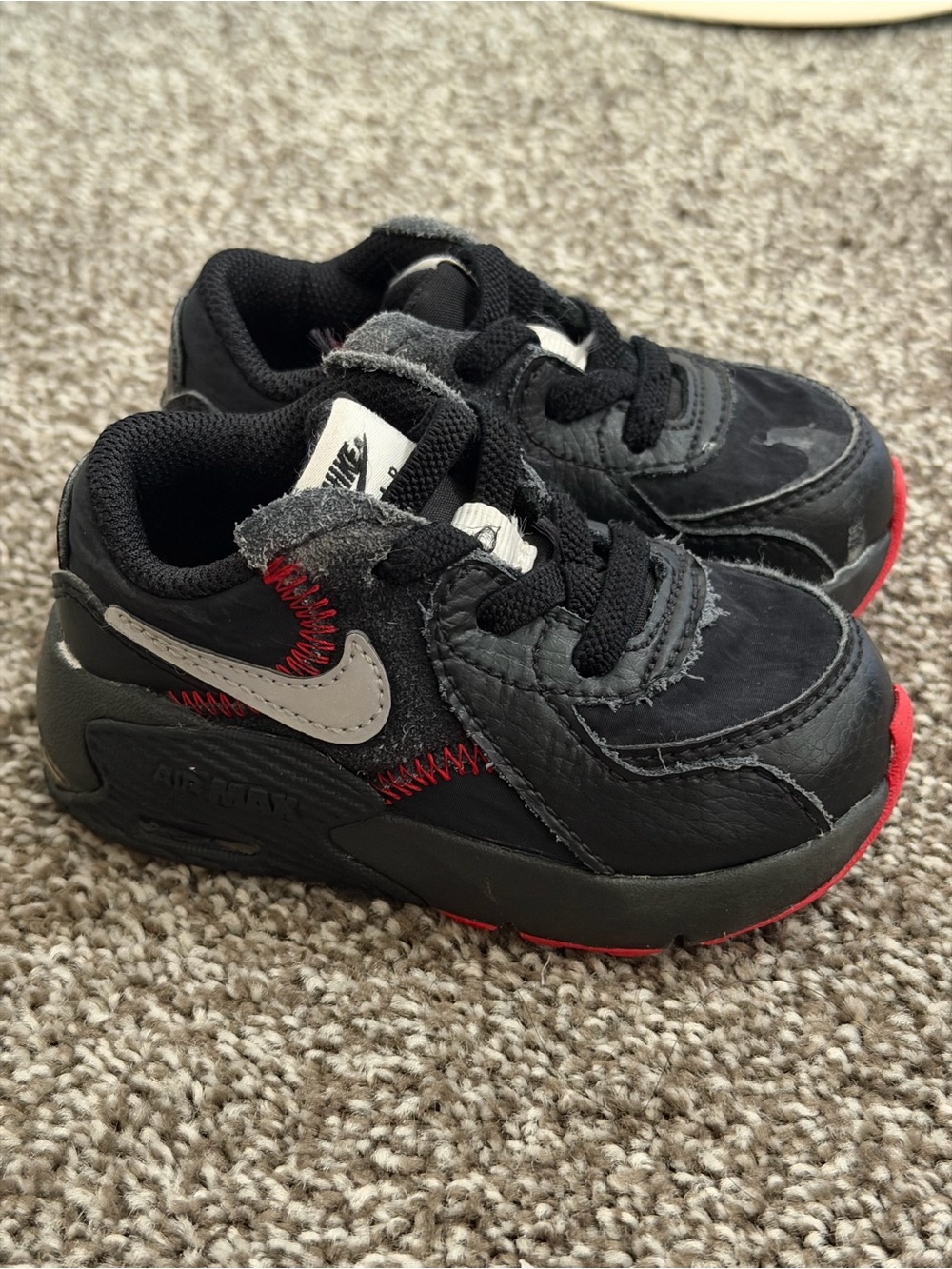 Nike Kids Black, Gray & Red Air Max Toddler Sneakers